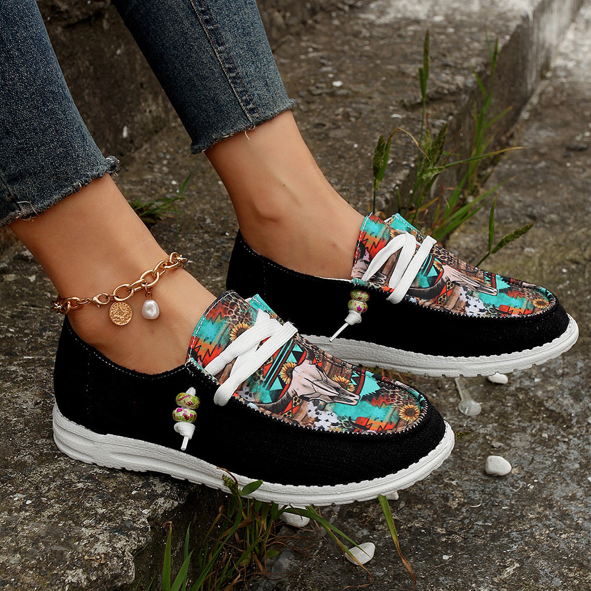 Round Toe Flat Slip-Ons