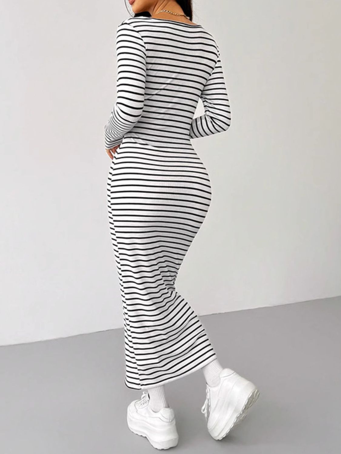 Long Sleeve Midi Tee Dress