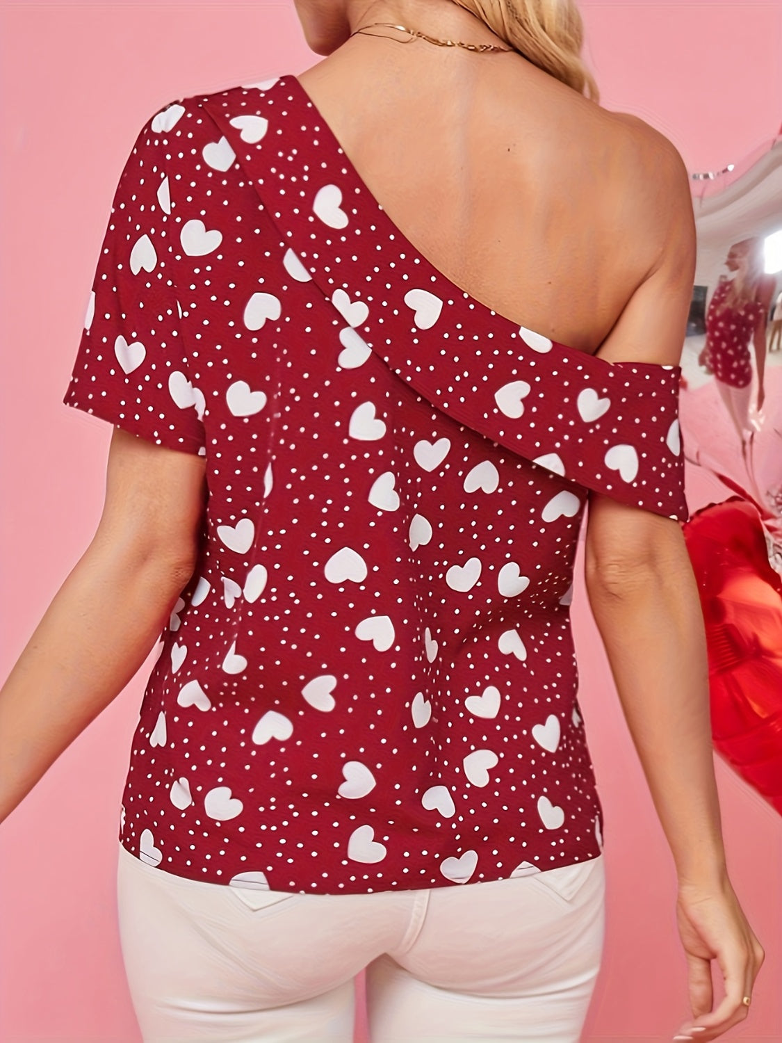 One Shoulder Short Sleeve T-Shirt