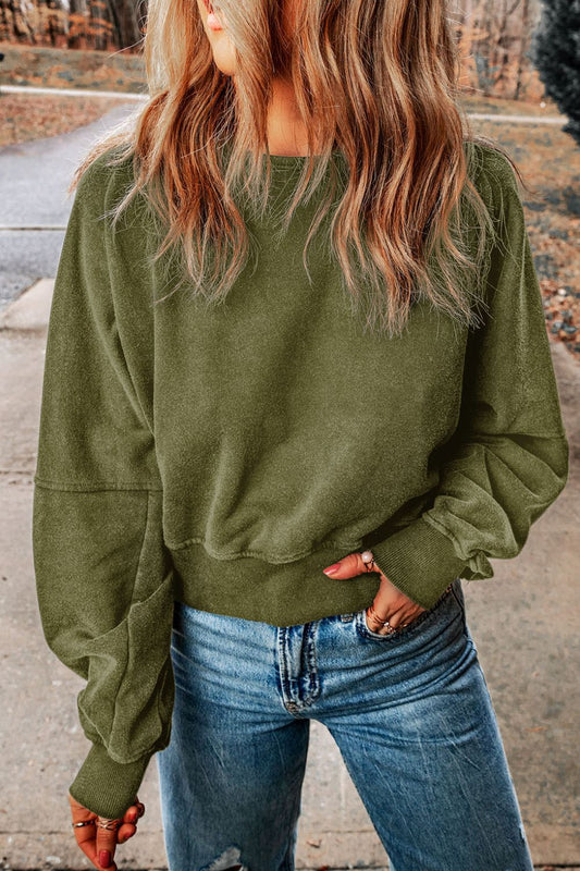 Cutout Long Sleeve Sweatshirt