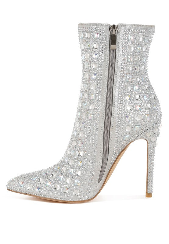 Rhinestones Stiletto Boots