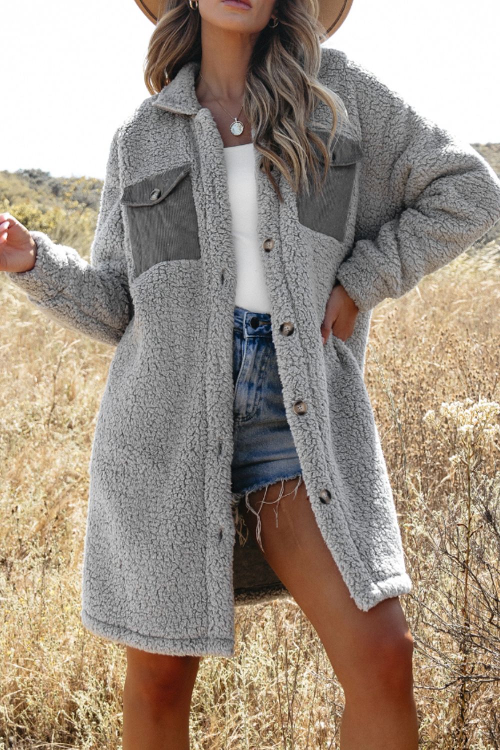 Long Sleeve Teddy Jacket