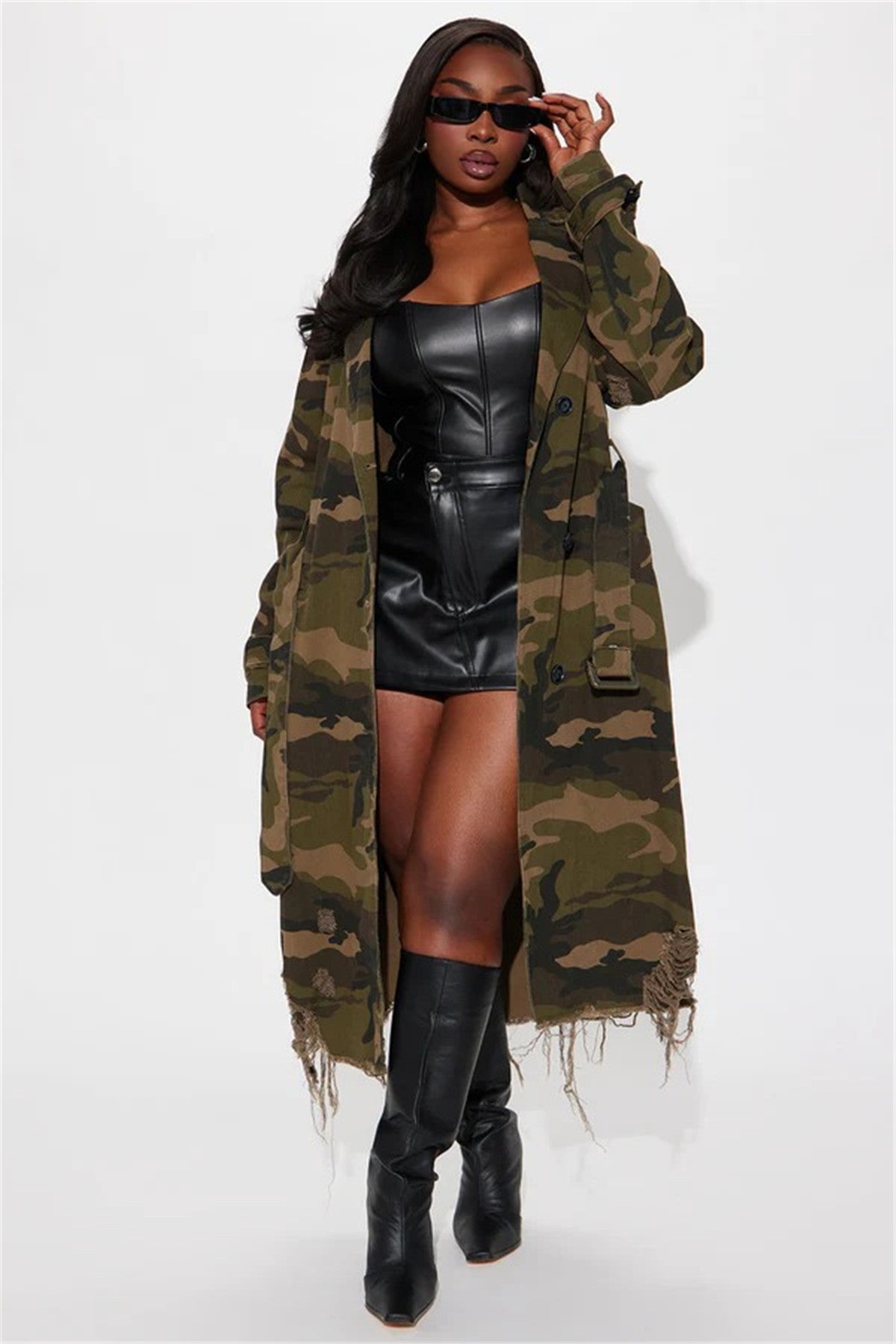 Women's Perforated Camouflage Windbreaker