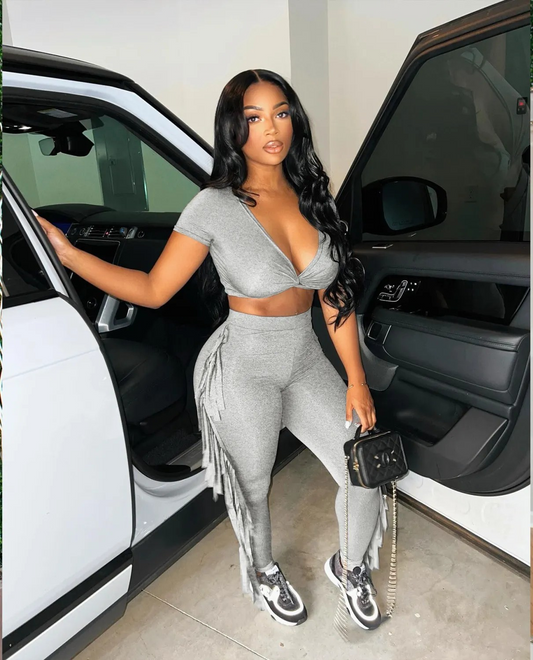 Tassel pants two-piece set