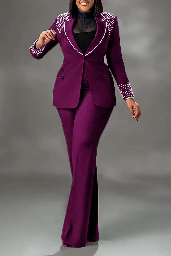 long sleeved two-piece Pant Suit