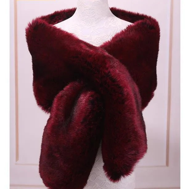 fur thick shawl