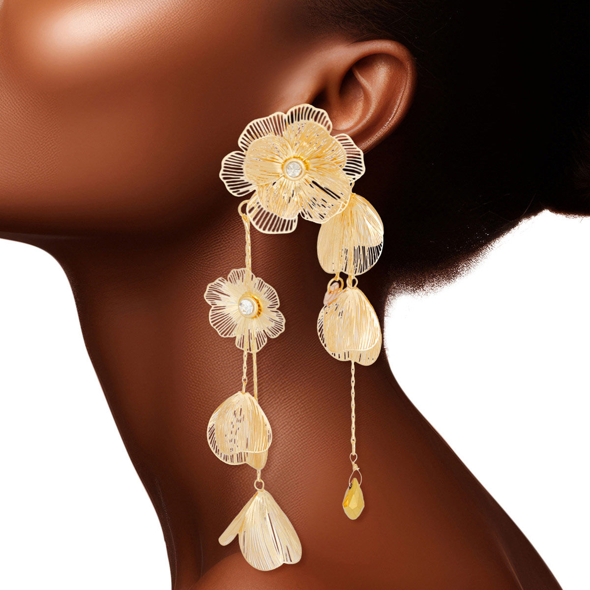 •GLIDE• gold dangle earrings