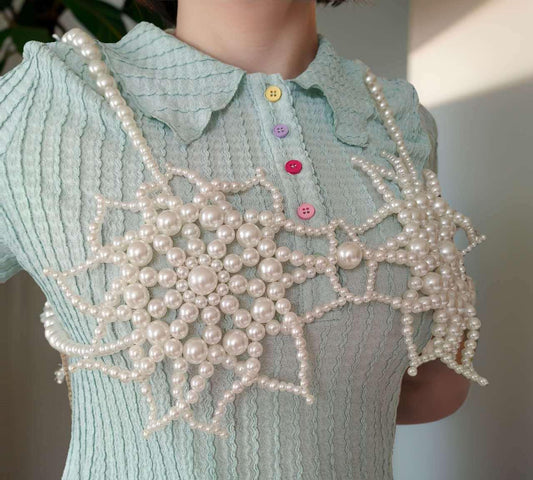 Long Necklace Pearl Body Chain