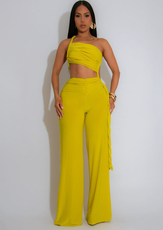 strapless Tied Rope Wide Leg Jumpsuit