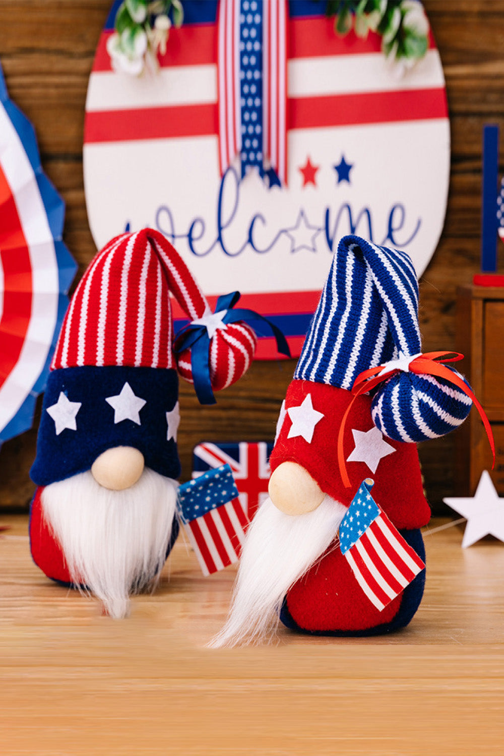2-Piece Independence Day Knit Decor Gnomes - MONLANE