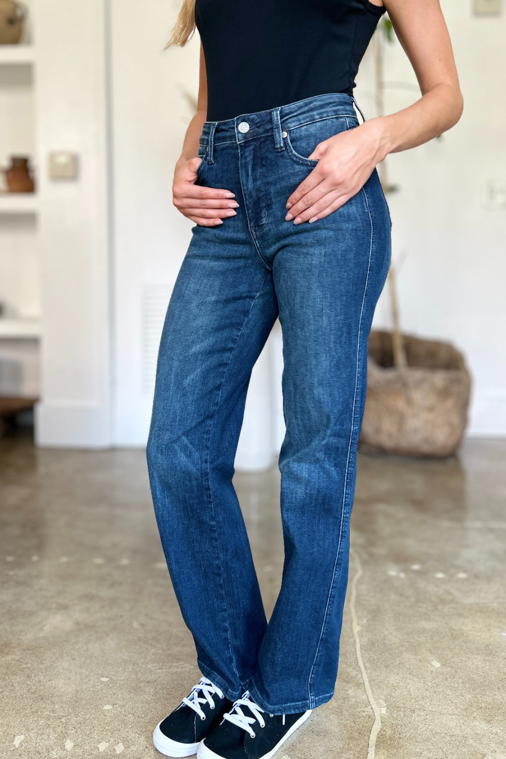 Tummy Control Straight Jeans