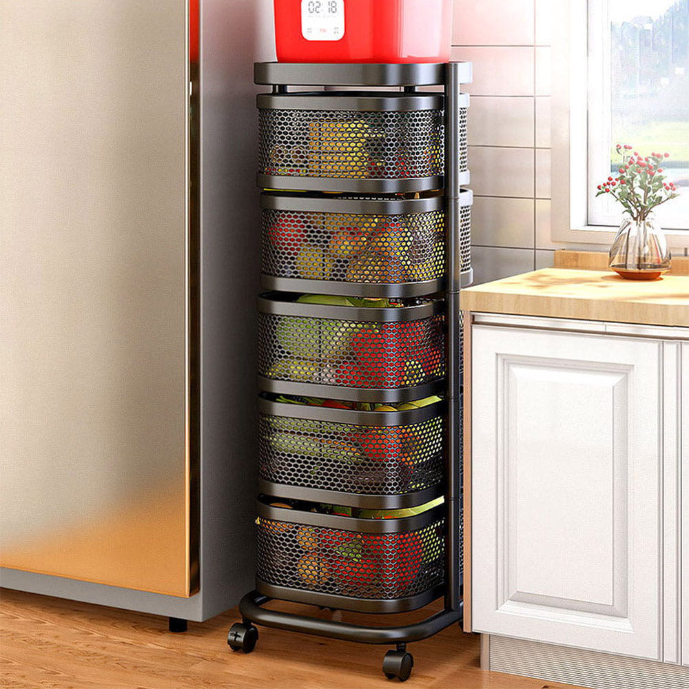 Joybos® Rotating Multi-Layer Kitchen Metal Shelf with Wheels - MONLANE