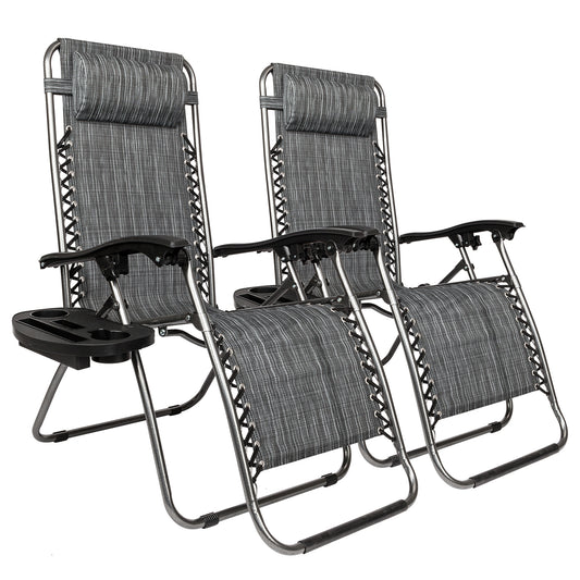 Patio Chairs with Pillow and Utility Tray