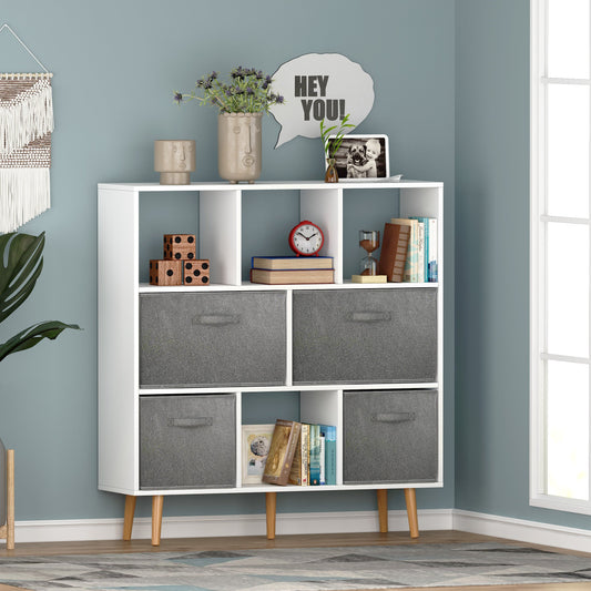 Arctic Aura: White Bookshelf - MONLANE