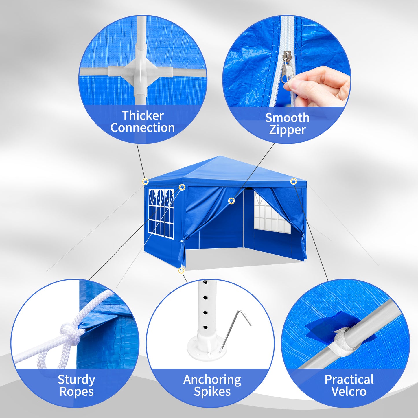 10'x10' Gazebo Waterproof Outdoor Canopy