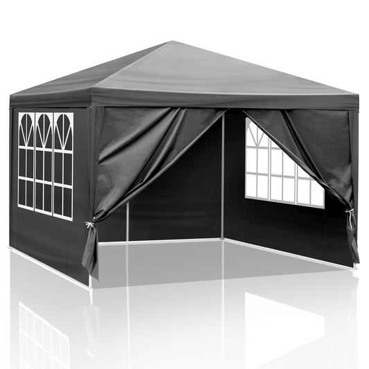 10'x10' Gazebo Waterproof Outdoor Canopy Black