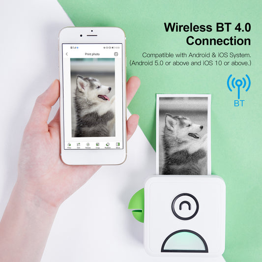 Inkless Photo Printer with Bluetooth Connection