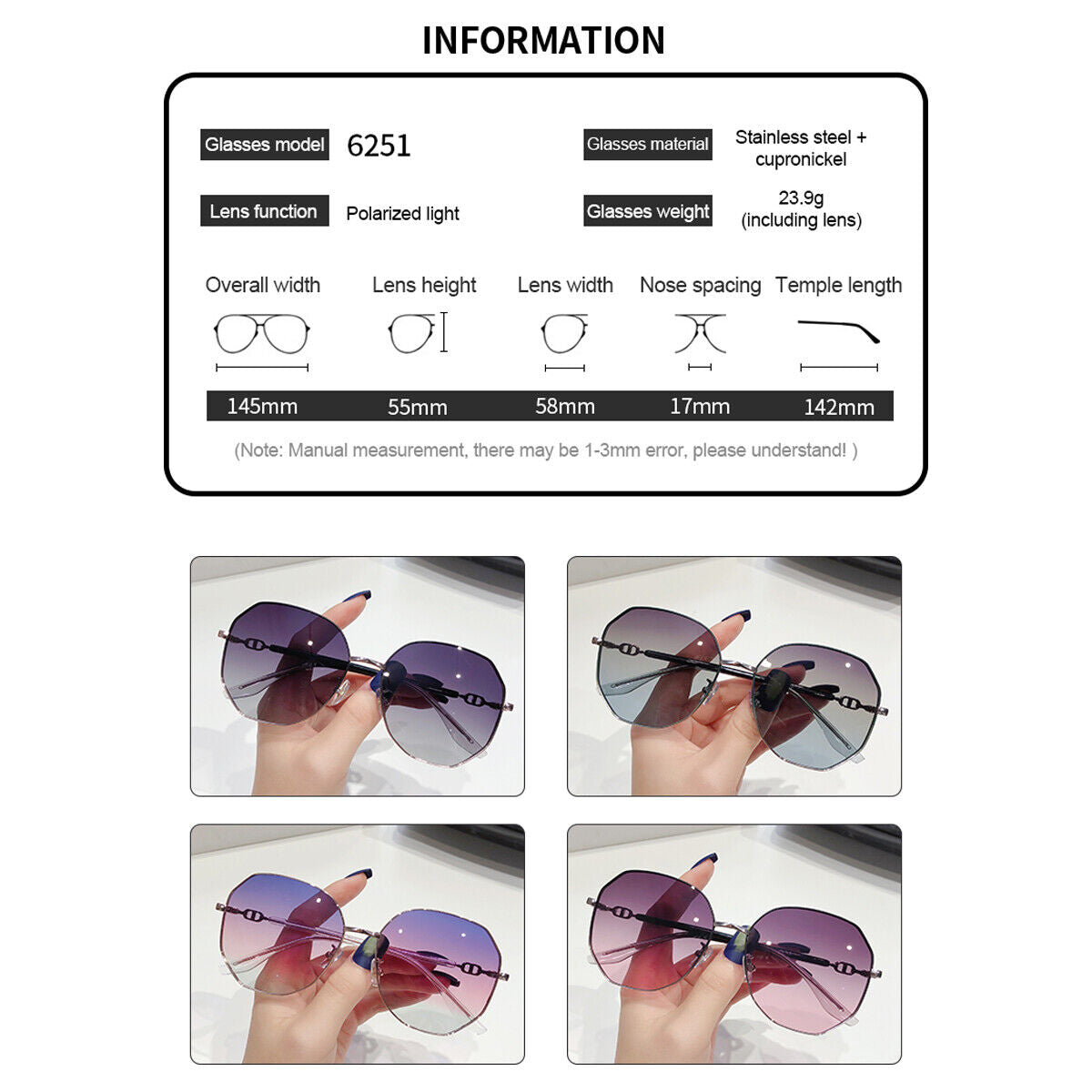 Oversized Retro Ladies Sunglasses