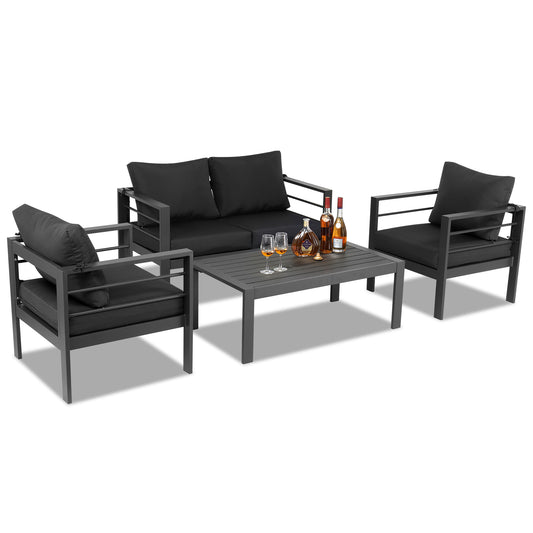 4 Pieces Modern Outdoor Sectional