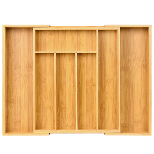 Expandable Bamboo Kitchen Drawer Organizer