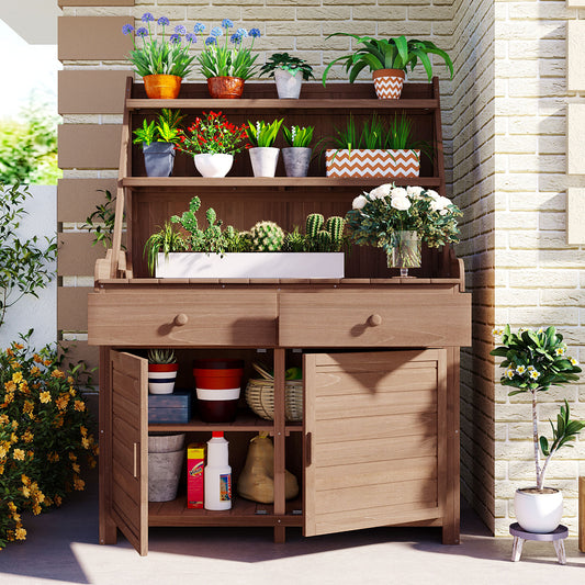 Garden Fir Wood Workstation