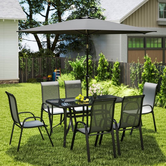 Outdoor Dining Set With Umbrella