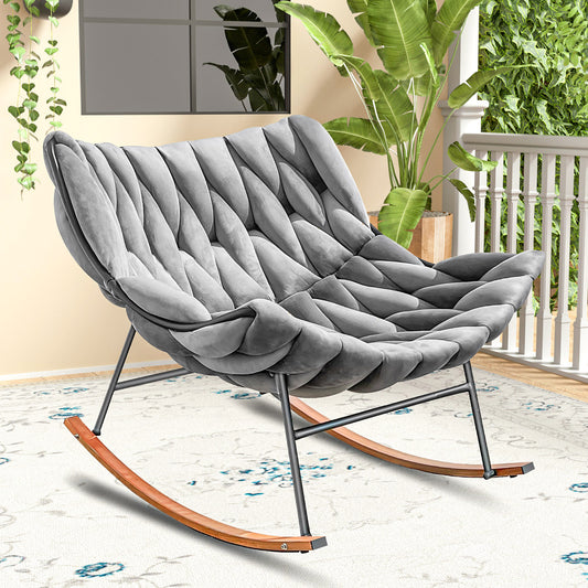 Outdoor Patio Egg Rocking Chair