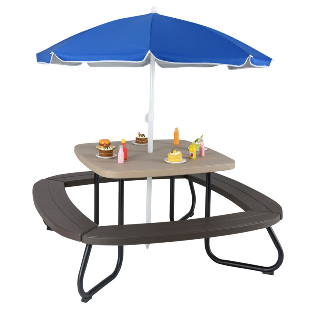Kids Picnic Table With Umbrella