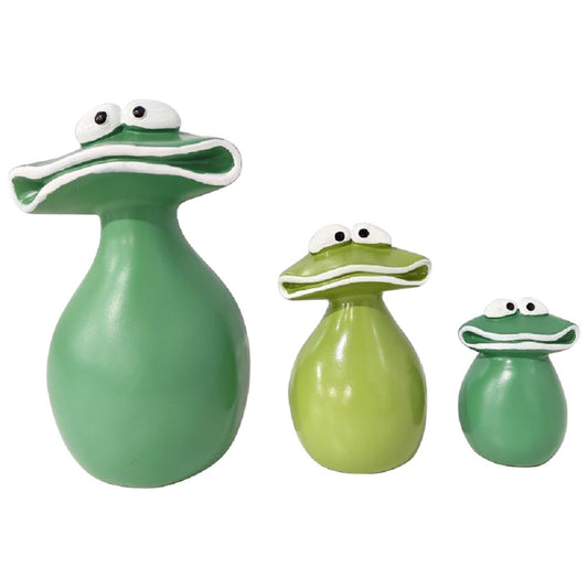 3 PCS Big Mouth Frog Garden Decoration