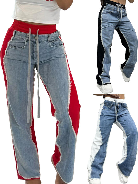 Trendy Patchwork Jeans