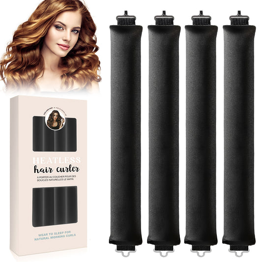 Overnight Heatless Hair Curler-Black