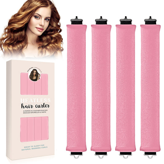 Overnight Heatless Hair Curler-Pink