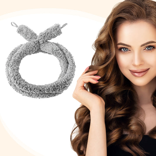 Satin heatless hair curler-Grey