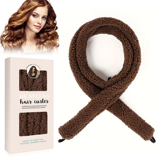 Satin heatless hair curler - Brown