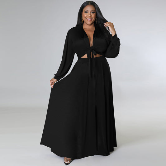 Plus Size Swing Skirt Set
