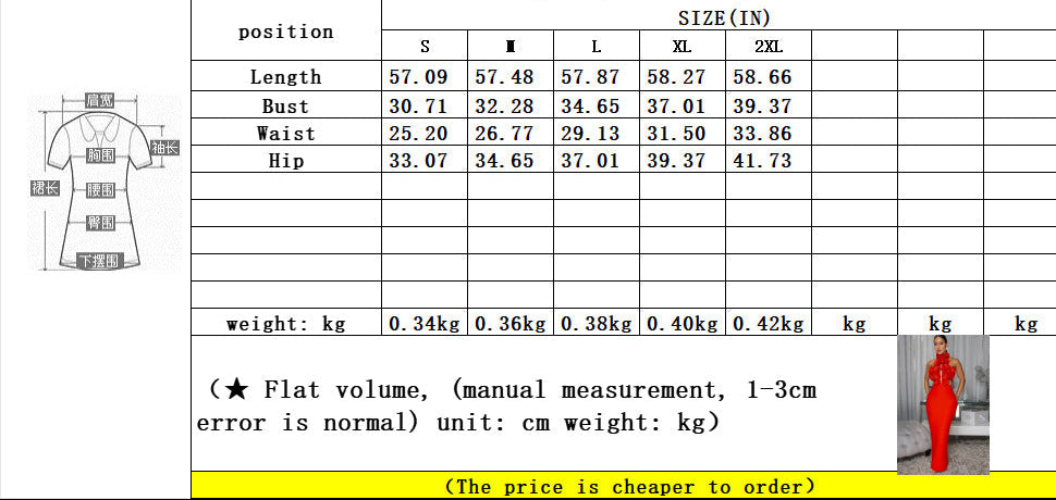 Hanging Neck Evening Dress