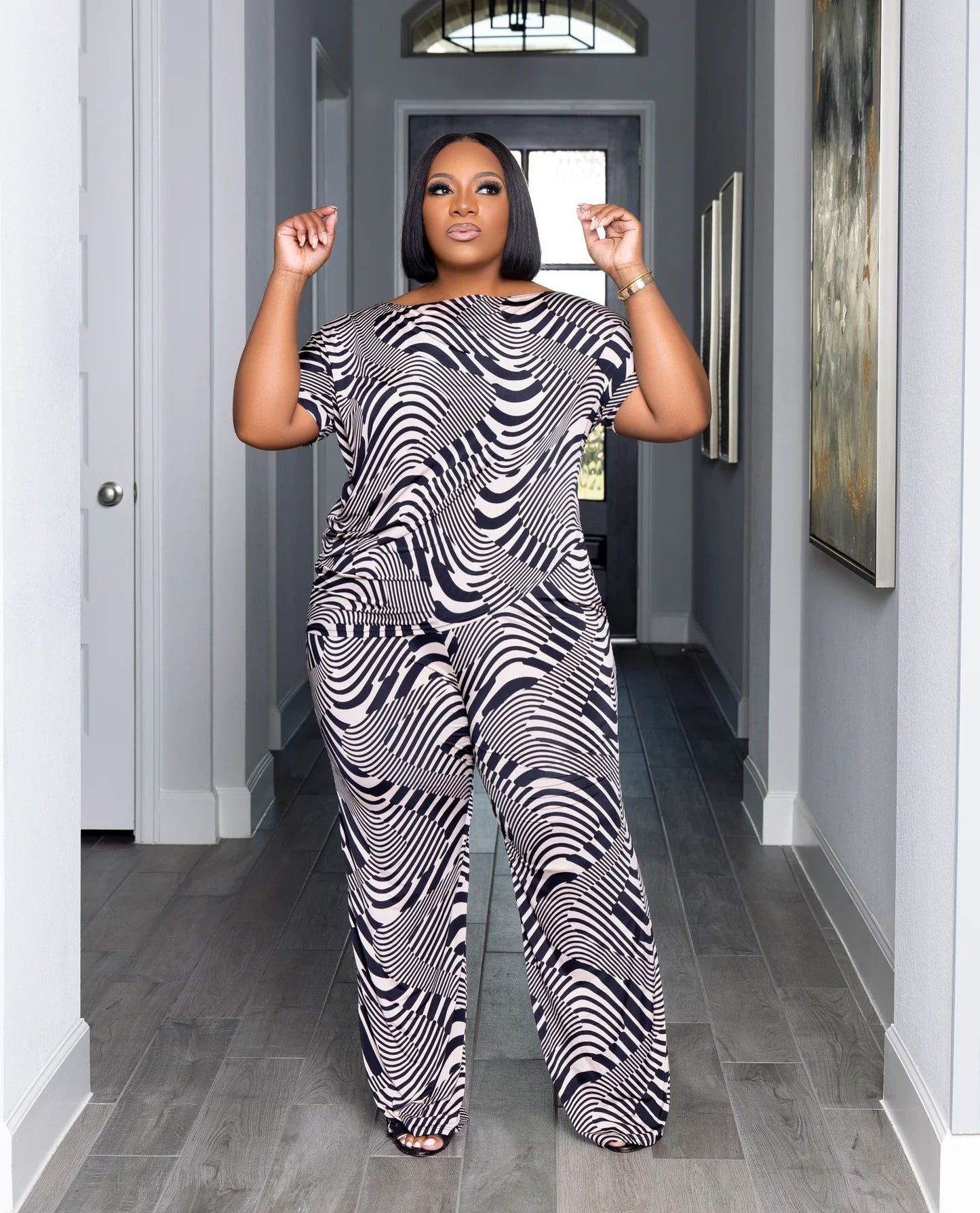 Plus Size Comfort Fit Two Piece Set