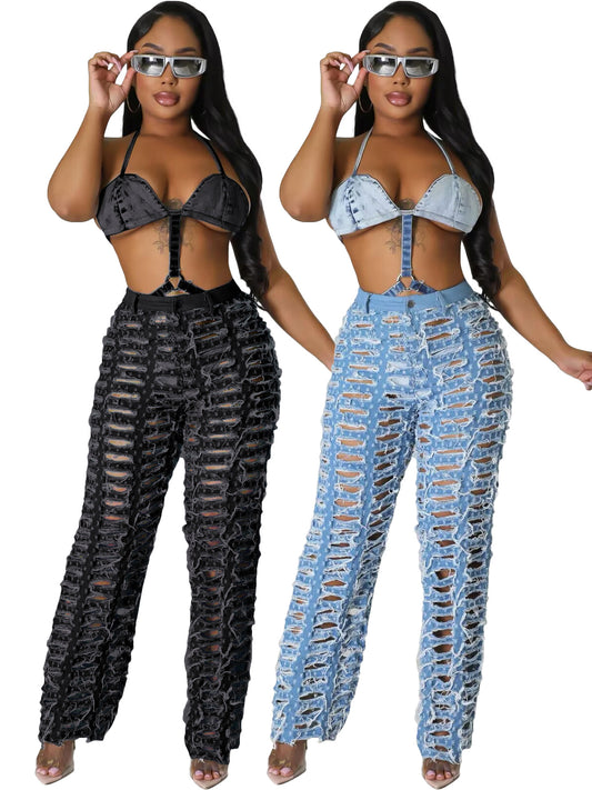 Tassel Wide Leg Pants