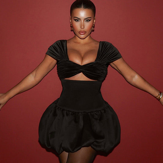 Short Sleeved Bubble Skirt