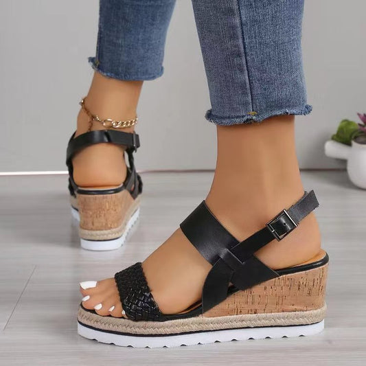 Woven Wedge Sandals