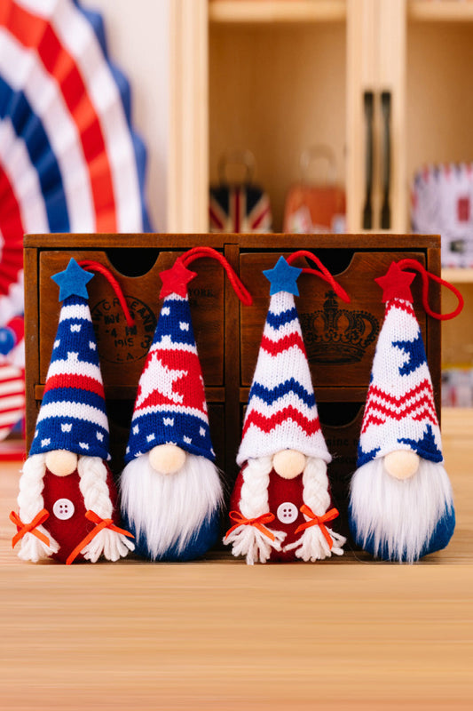 4-Piece Independence Day Knit Hanging Gnomes - MONLANE