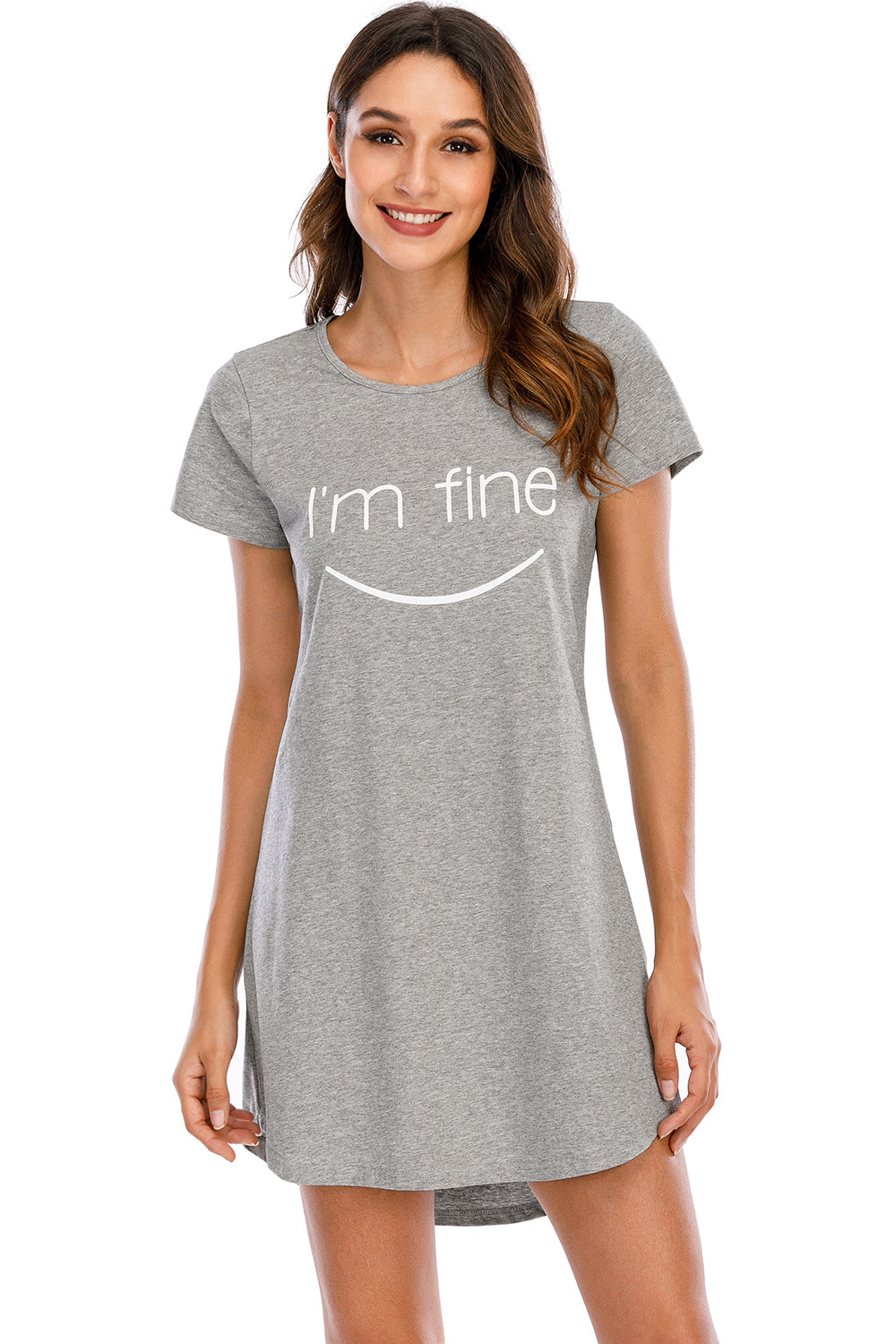 Round Neck Short Sleeve Lounge Dress