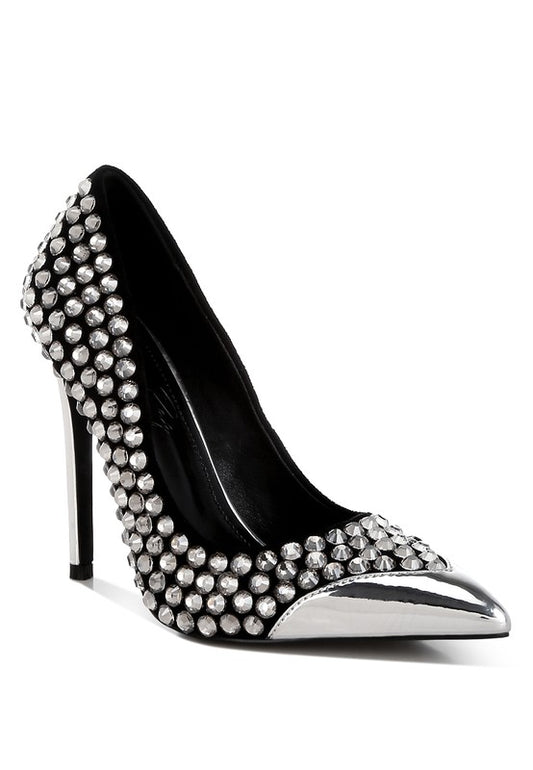 Diamante Embellished Stiletto Pumps