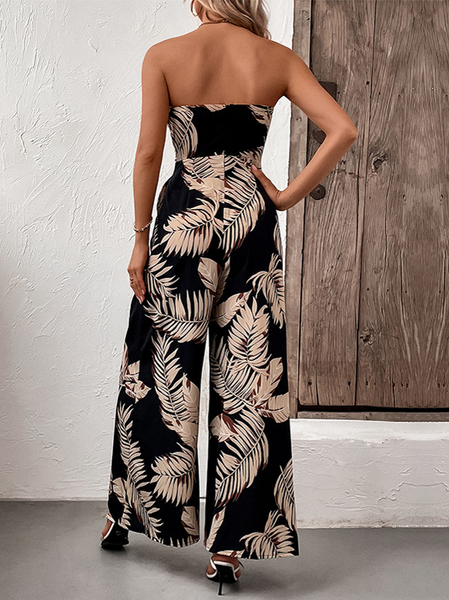 Women's Printed Bandeau Jumpsuit