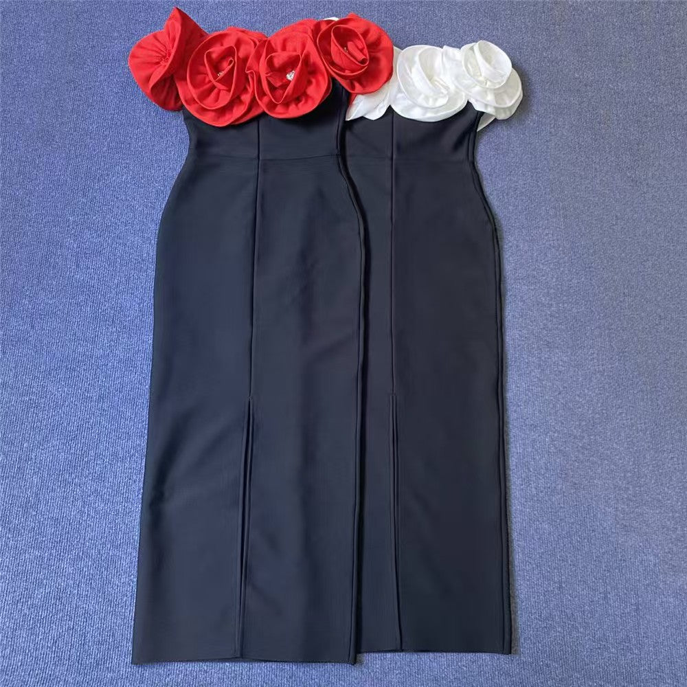 Three dimensional wrapped bandage dress