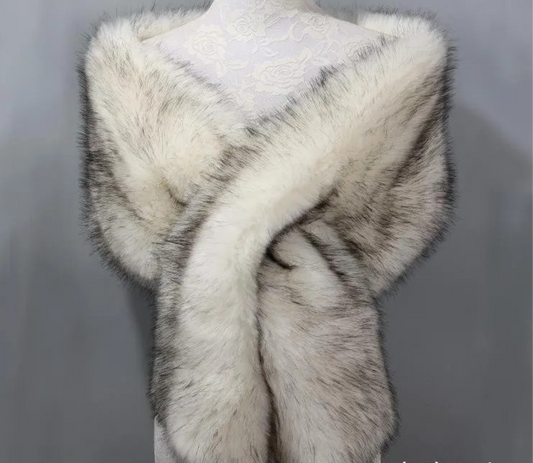 fur thick shawl