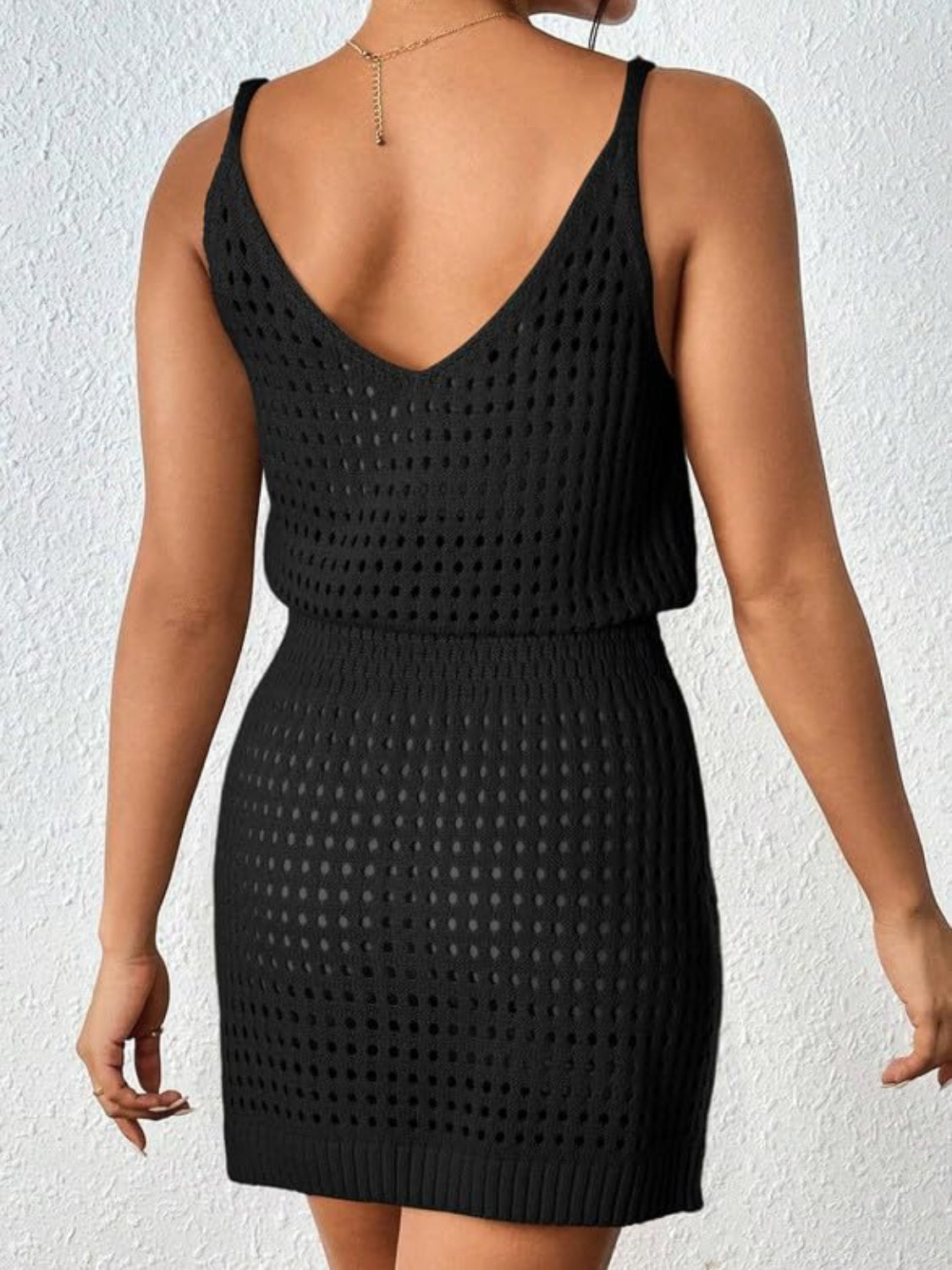 V-Neck Sleeveless Cover Up Dress - MONLANE