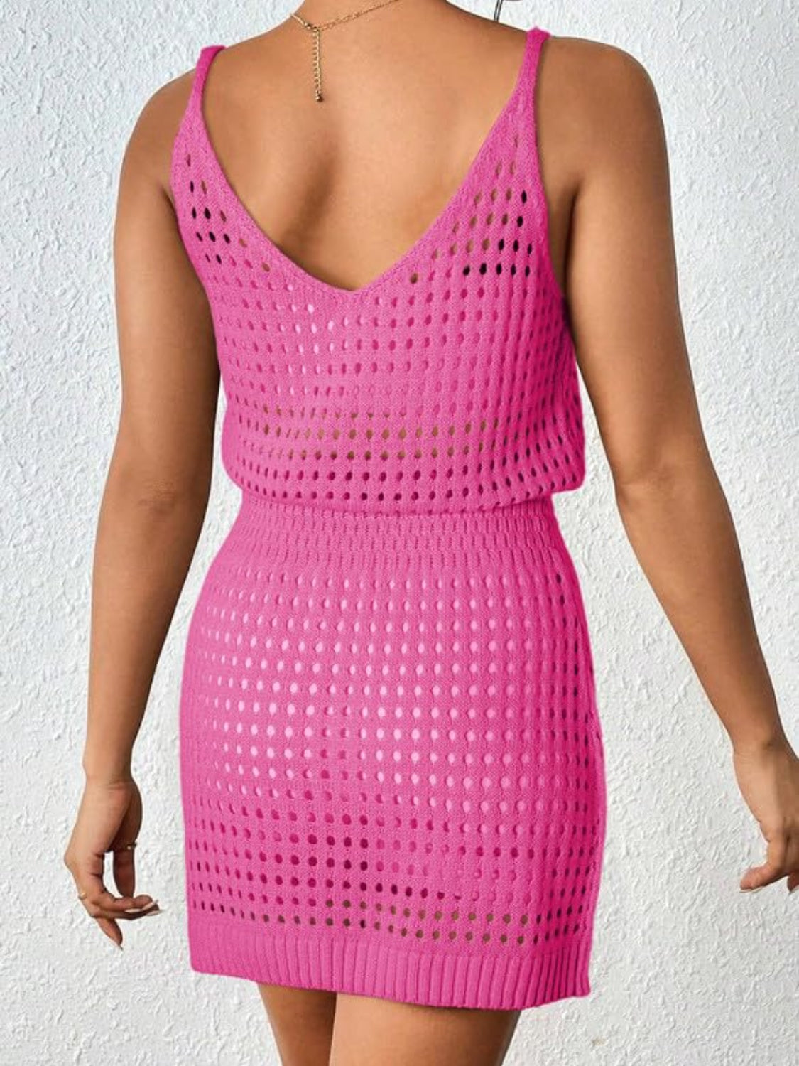 V-Neck Sleeveless Cover Up Dress - MONLANE