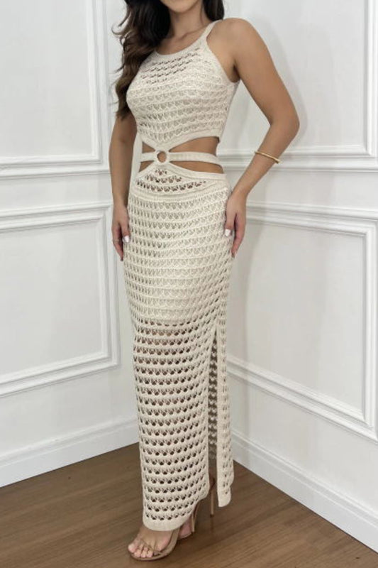 Round Neck Sweater Dress