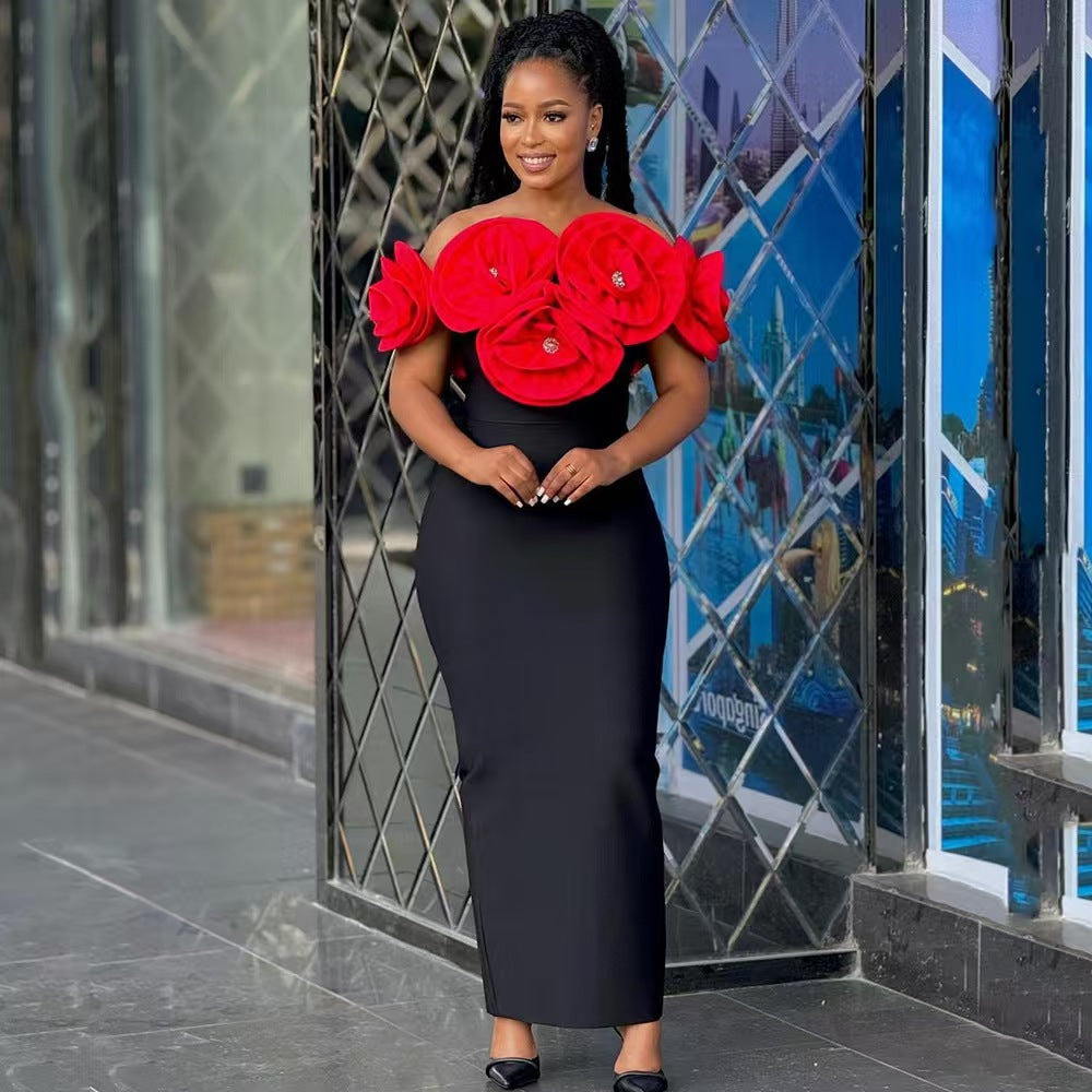 Three dimensional wrapped bandage dress